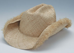 Fringed Straw w/Rolled Brim