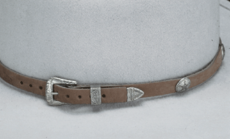 1/2" leather w/silver