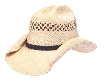 Fine straw cowboy hat