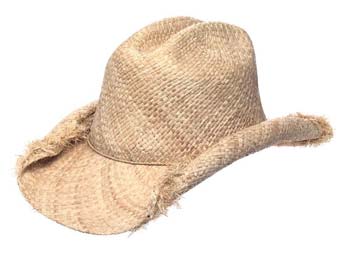 Raffia cowboy hat