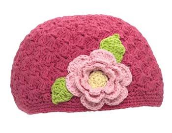 Pink flower cap