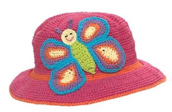 Butterfly knit cap