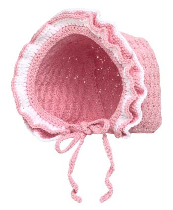 Pink baby bonnet