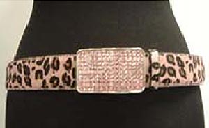 Pink crystal belt