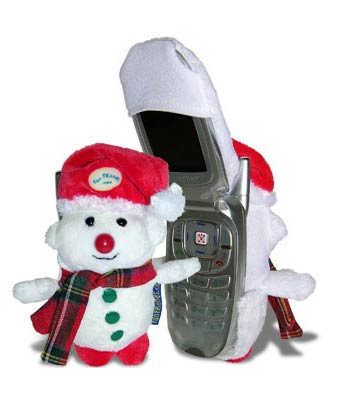 Snowman - flip phone