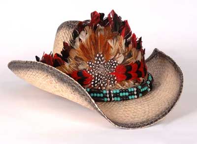 Feathered Straw hat