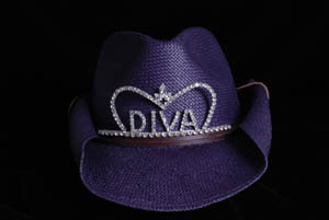 Texas Tiara in Purple w/Diva