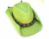 Green straw western hat